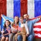 2-Pack Red, White & Blue Streamer Curtain Backdrop 3.2x8.2ft 4th of July Decorations